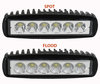 Additional 18W Rectangular headlight LED for 4X4 - ATV - SSV Spotlight VS Floodlight